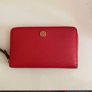 Tory Burch Zip Wallet Red